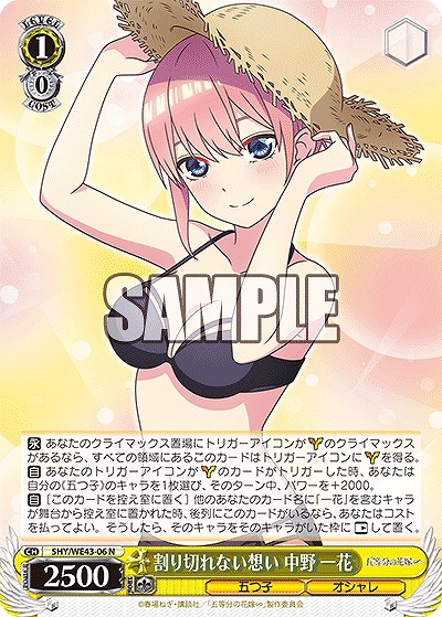 割り切れない想い 中野 一花 【5HY/WE43/06】